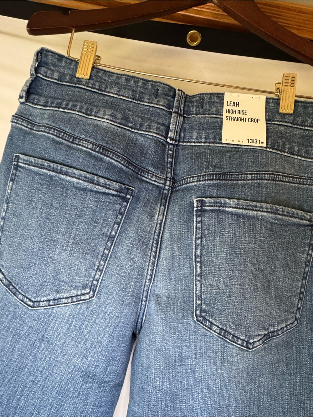 Leah High-Rise Straight Crop Blue Women's Jeans 13/31